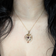 Antique Edwardian 9CT Gold Bow Topped Gold Almandine Garnet & Seed Pearl Lavalier Drop Pendant