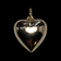 14K Yellow Gold Puffy Heart Charm Pendant