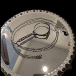 19th Century Silver Folding Lorgnette Opera Glasses on Silver Chain