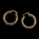 14K Yellow Gold Large Etched Hollow Hoop Earrings