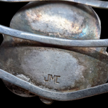 Sterling Silver, Turquoise & Coral Cuff Bracelet By Navajo Artist James McCabe