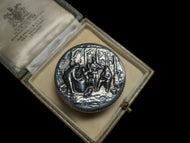 Vintage Hans Jensen Denmark Silver Plated Repoussé Pill/Snuff Box