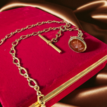Gold Filled T Bar Albert Chain With Dog Clip & Vermeil Wax Seal Carnelian Warrior Intaglio Fob