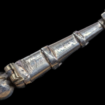 Antique Victorian Sterling Silver Lace Agate & Foil Back Iolite Scottish Dirk Pin Brooch