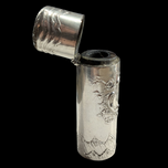 Antique 800 Silver Ornate Floral Motif Case / Perfume Holder
