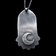 Sterling Silver Arrok Whimsical Eye Pendant - Garnet Cabochon