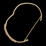 Antique Victorian 19th Century 10K Gold and Seed Pearl Hinged Bracelet