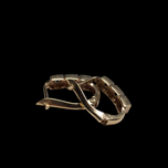 10K Yellow Gold CZ Earrings With White Gold Face Lever Backs