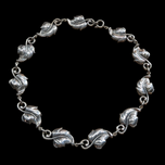 Sterling Silver Danecraft Leaf Link Design Motif Necklace