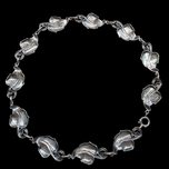 Sterling Silver Danecraft Leaf Link Design Motif Necklace