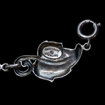 Sterling Silver Danecraft Leaf Link Design Motif Necklace