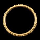 18K Gold "Orange Blossom" Milgrain Ring Band Vintage 1930 Size 7.25