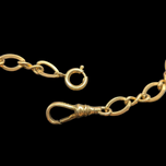 Gold Filled T Bar Albert Chain With Dog Clip & Vermeil Wax Seal Carnelian Warrior Intaglio Fob