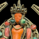 Antique 19th Century Brass Tibetan Goddess Buddha Brooch With Coral & Turquoise