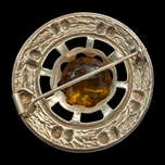 Sterling Silver Large Repousse Thistle Scottish Celtic Brooch / Sash Pin