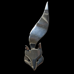 Sterling Silver Geometric Style Sleek Fox Brooch