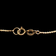 14K Yellow Gold Chain Necklace with Diamond Flower Lariat Style