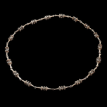 Vintage Guy Vidal Brutalist Pewter "Trumpet Lichen" Chain Link Necklace Canadian Designer