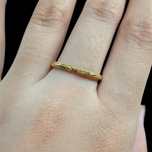 18K Gold "Orange Blossom" Milgrain Ring Band Vintage 1930 Size 7.25