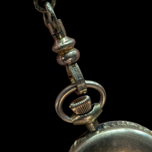 Gold Filled Blue Glass Locket Pocket Watch Fob