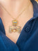 Antique 1880s Victorian 10K Gold Enamelled Articulated Slider Pendant Seed Pearls, Turquoise, Garnet