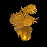 Vintage Signed Fortin Van Gogh Sunflowers in a Vase Pin Brooch