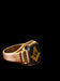 10K Gold Freemason Masonic Ring Bloodstone Size 8 Vintage Signet Style