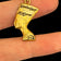 18K Yellow Gold Egyptian Nefertiti Mask Pendant Filigree Open Work