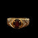 10K Yellow Gold & Garnet Nugget Style Ring Size 7 3/4