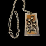 Canadian Modernist Jean-Luc Morin Pewter Pendant Architectural Scottish Thistle Theme