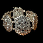Silpada Retired Story Book Panel Bracelet .925 Sterling Silver Filigree