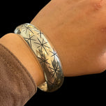 Sterling Silver Atomic Starburst Bangle Mexico MCM Design Taxco