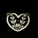 Georg Jensen Arno Malinowski Heart Leaf Brooch Denmark MCM 242B 1940s