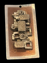 Canadian Modernist Jean-Luc Morin Pewter Pendant Architectural Brutalist Geometric Theme