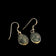 Sterling Silver Vintage Green Moss Agate Drop Earrings