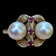 14K Ruby and Cultured Pearl Unique Setting Vintage Ring