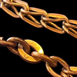 Antique Victorian Rose Gold Filled Watch Chain with Fob & Bolt Ring Clasp
