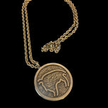 Jorgen Jensen Modernist Bull Taurus Danish Pewter MCM Necklace