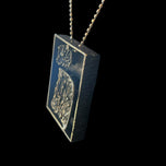 Guy Vidal Sculptural Modernist Abstract Plated Pewter Shadowbox Statement Necklace