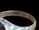 9K Gold and Diamond Cluster Signet Style Vintage Ring Wood Grain Design