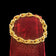 18K Yellow Gold Textured Cable Link Hollow Unisex Bracelet