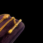 Antique Victorian French Gold Filled Watch Chain With Ornate Slider Fobs T Bar & Bolt Ring Clasp
