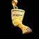 18K Yellow Gold Egyptian Nefertiti Mask Pendant Filigree Open Work