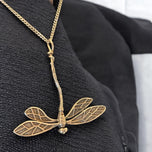 Sterling Silver Dragonfly Pendant With Sterling Silver Chain