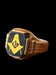 10K Gold Freemason Masonic Ring Bloodstone Size 8 Vintage Signet Style