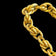 18K Yellow Gold Textured Cable Link Hollow Unisex Bracelet