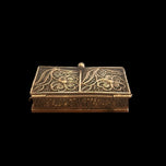 Antique Sterling Silver Filigree Hinged Pill Trinket Box Floral Motif