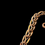 Antique Victorian Rose Gold Filled Watch Chain with Fob & Bolt Ring Clasp