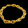 18K Yellow Gold Textured Cable Link Hollow Unisex Bracelet