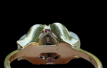 14K Ruby and Cultured Pearl Unique Setting Vintage Ring